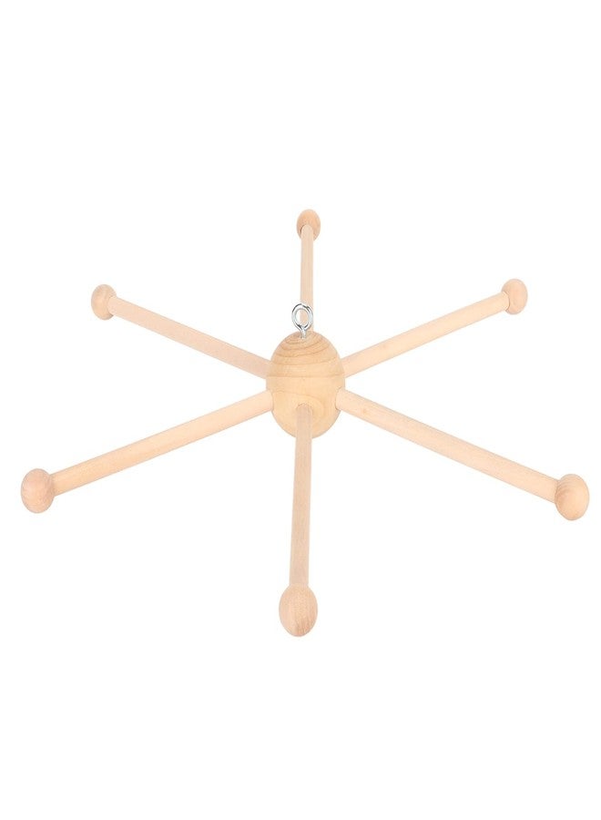 Kodrily Wooden Mobile Frame Kit, Sturdy Mobile Hanging Frame Holder, Spherical Six Legs Wooden Mobile Hanger Mobile Arm for DIY Crafts Wind Bells Bed Bell Toys Home Decoration - Image 1